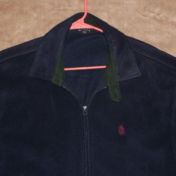 Nautica Fleece Zip Up Jacket - Length 29 - Shoulders 22 - Arm Pits 21.5 - Picture 2 of 10
